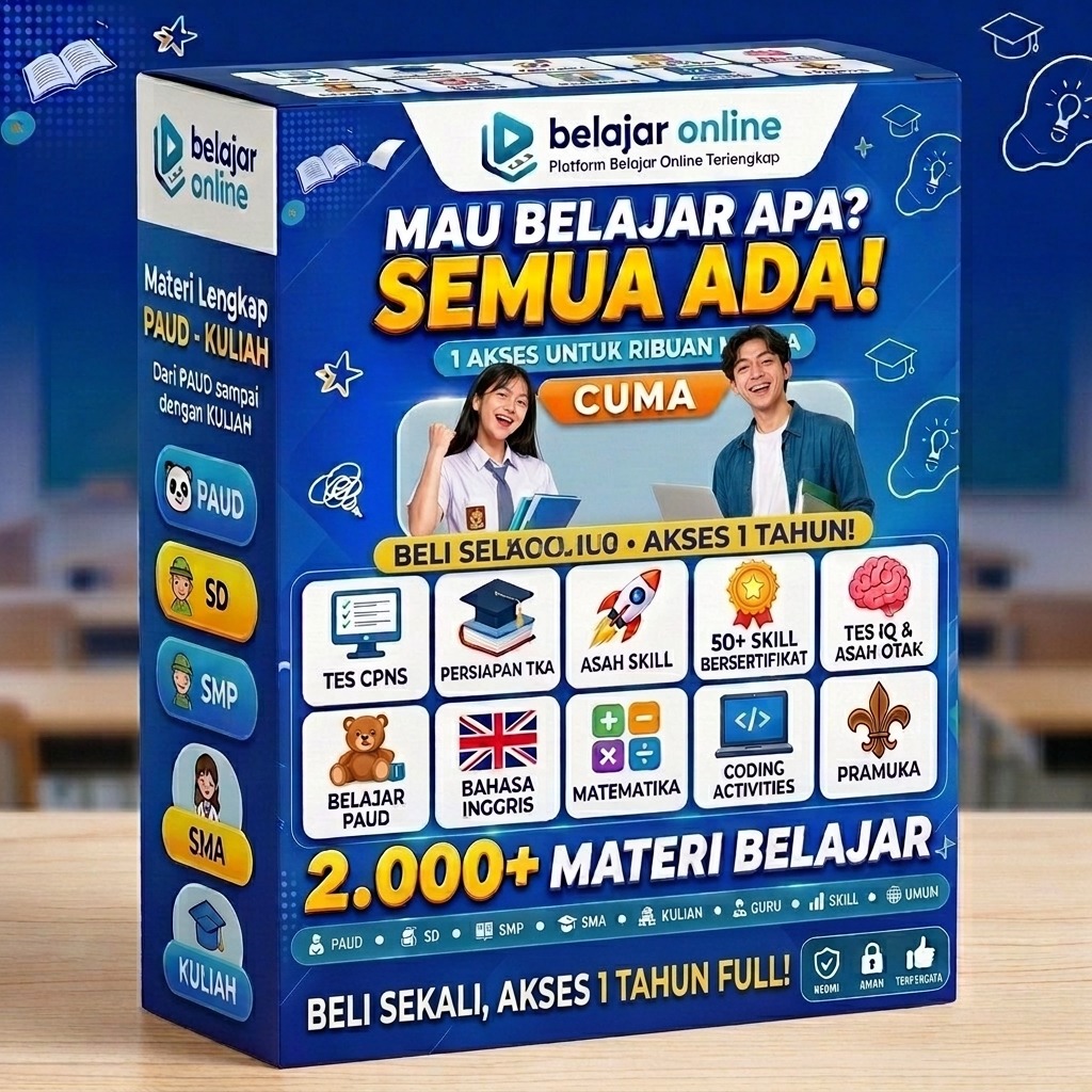 Box Produk 2.000+ Materi Belajar Online
